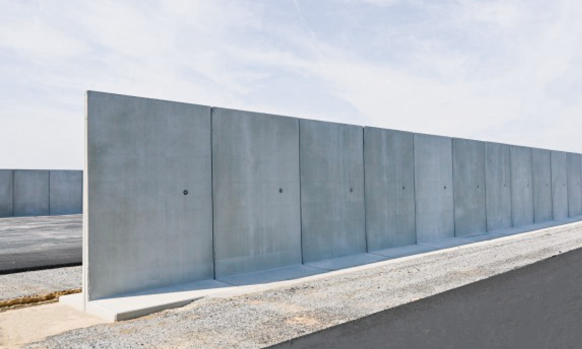 Betonnen keerwanden